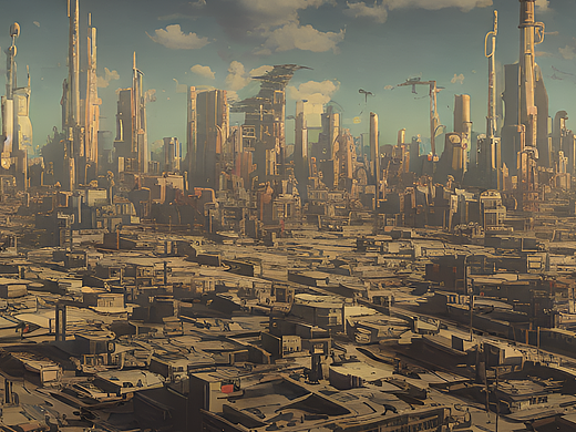 站酷梦笔#废土都市,离奇的,定场镜头,未来主义,来