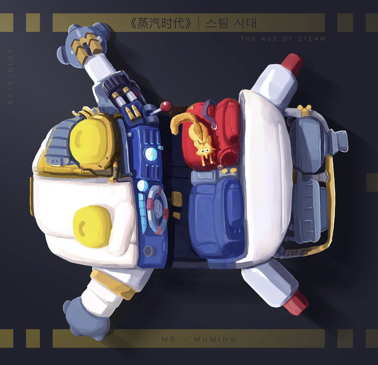 《蒸汽时代》分镜及设定上色|插画|概念设定|姆明先生_原创作品-站酷