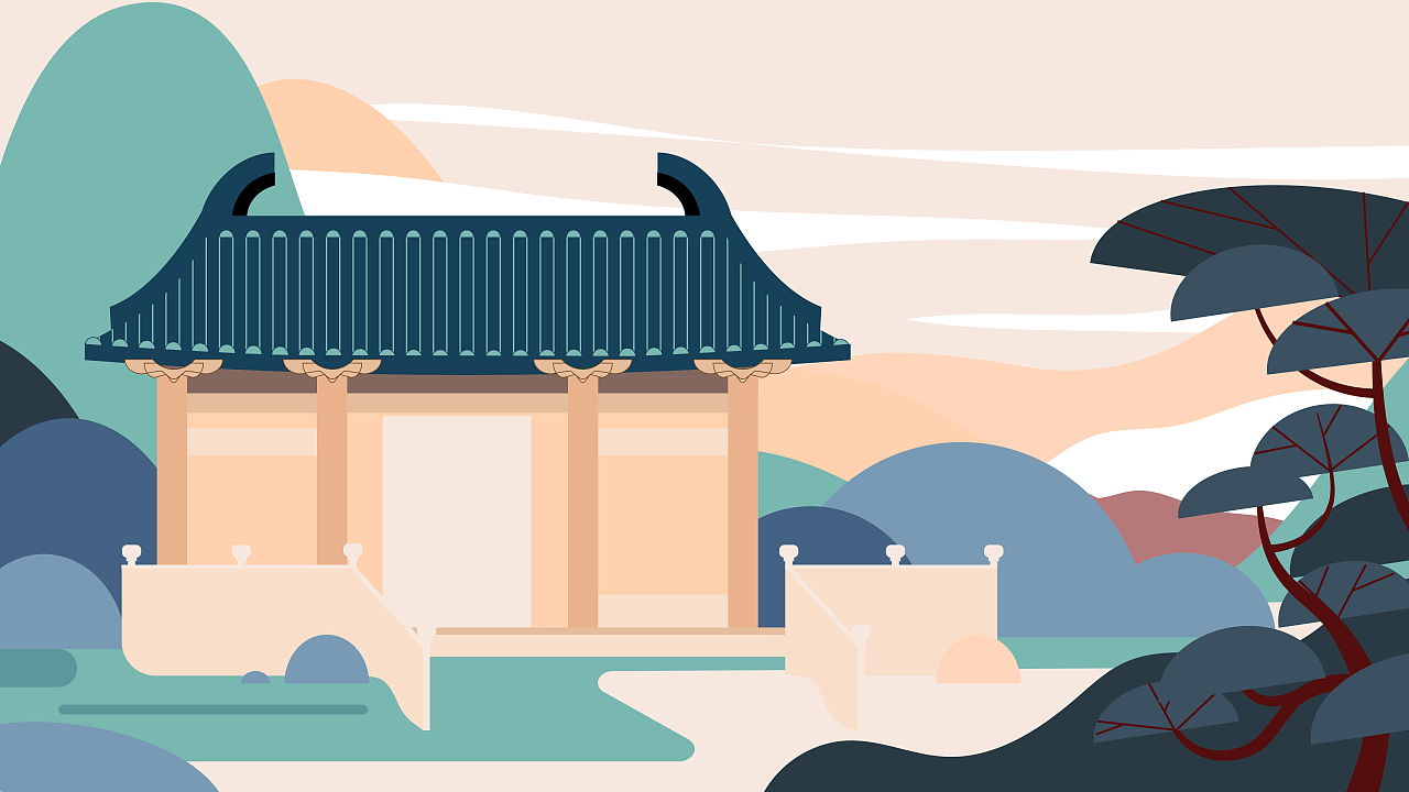 国风场景插画练习(ai)|插画|创作习作|青茶梗 - 原创作品 - 站酷