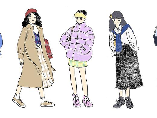 girl's collection 1（个人主页-ZNDg2MDM1NjQ=） - 商业插画 - 站酷设计师空空鼠原创素材 - 站酷ZCOOL