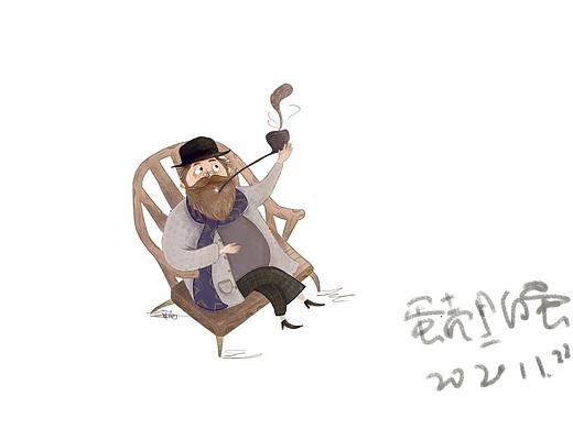 休息的老爷爷