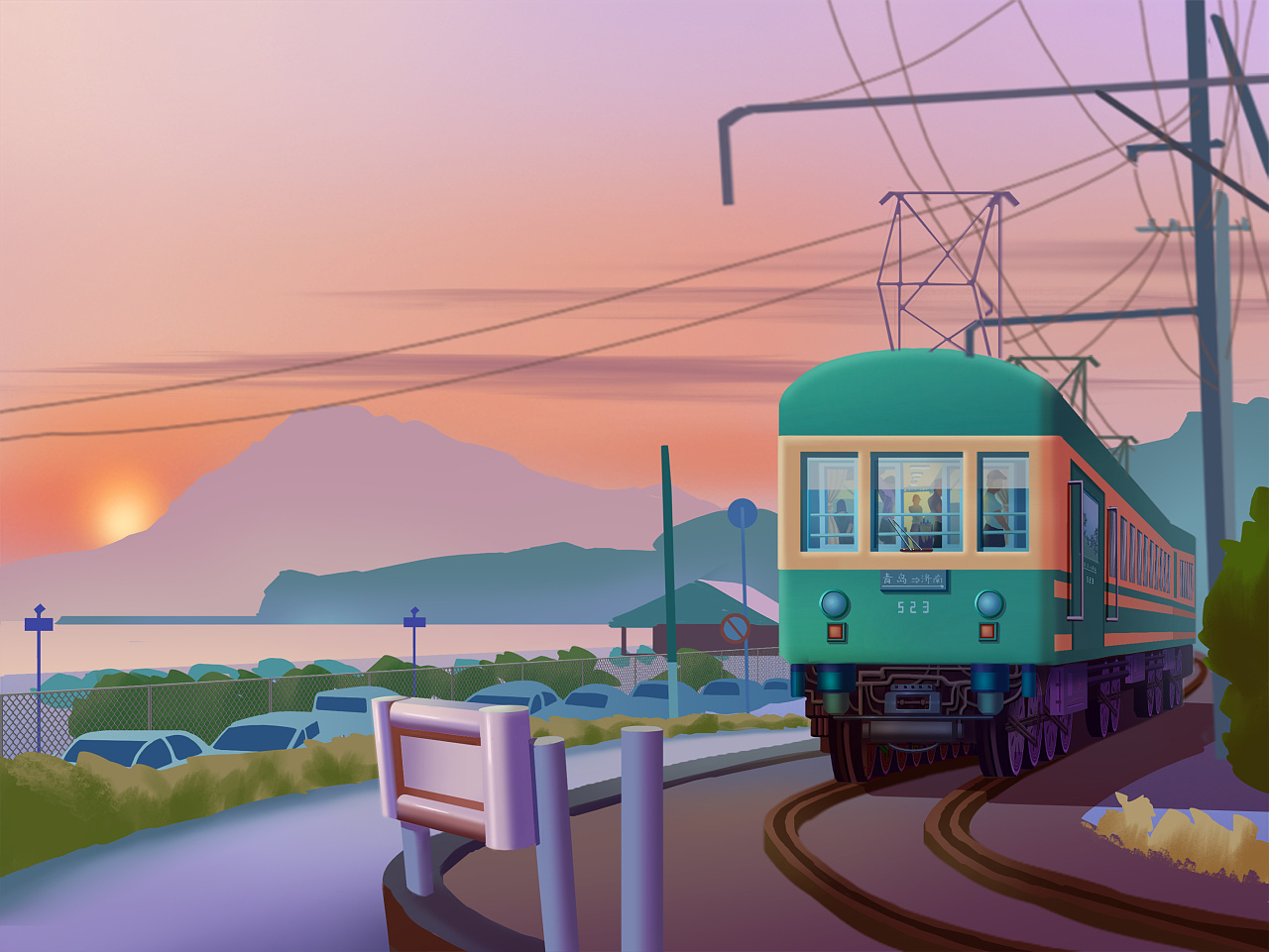 旅途火车|插画|绘本|五画wh - 原创作品 - 站酷 (zcool)