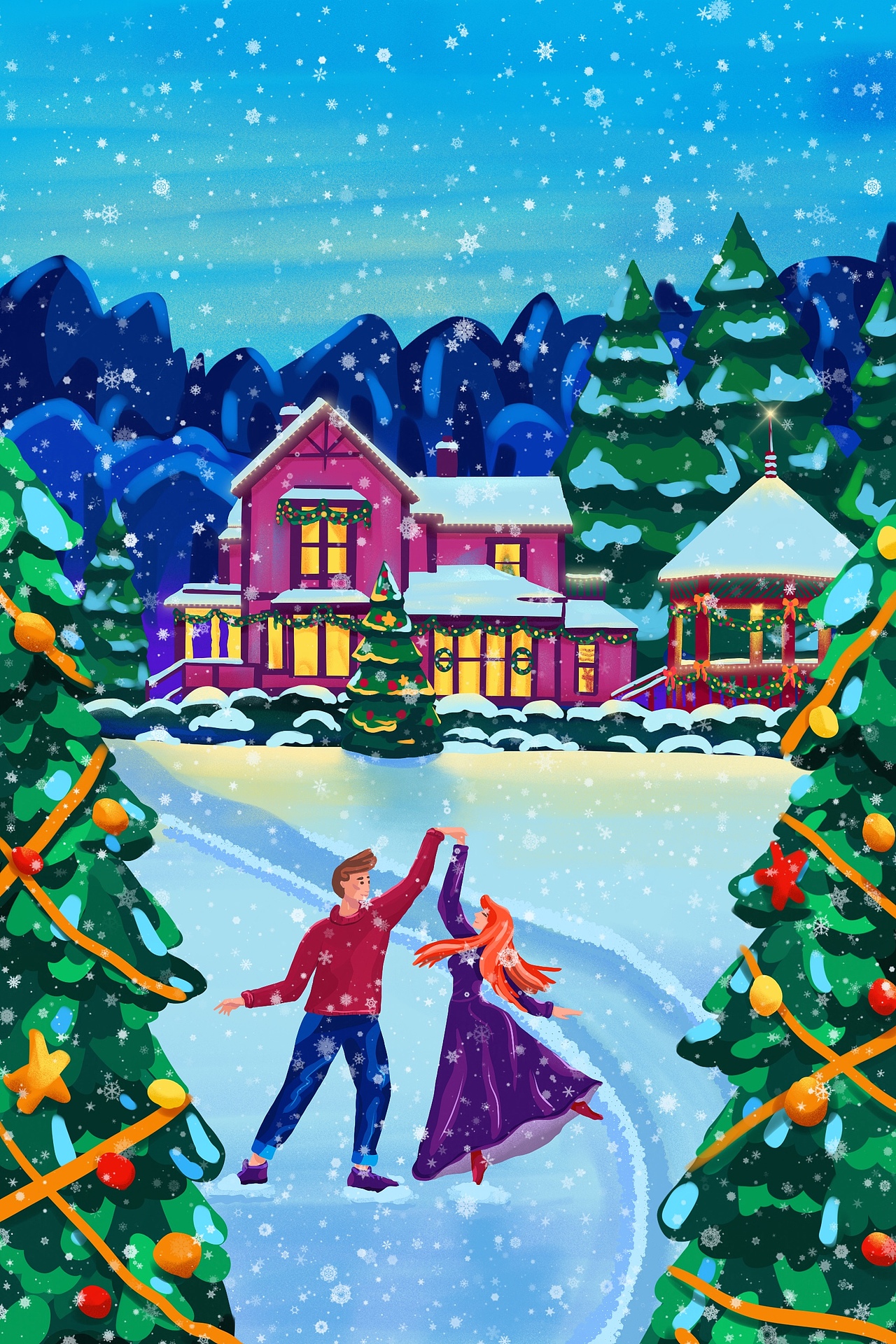 圣诞节系列插画