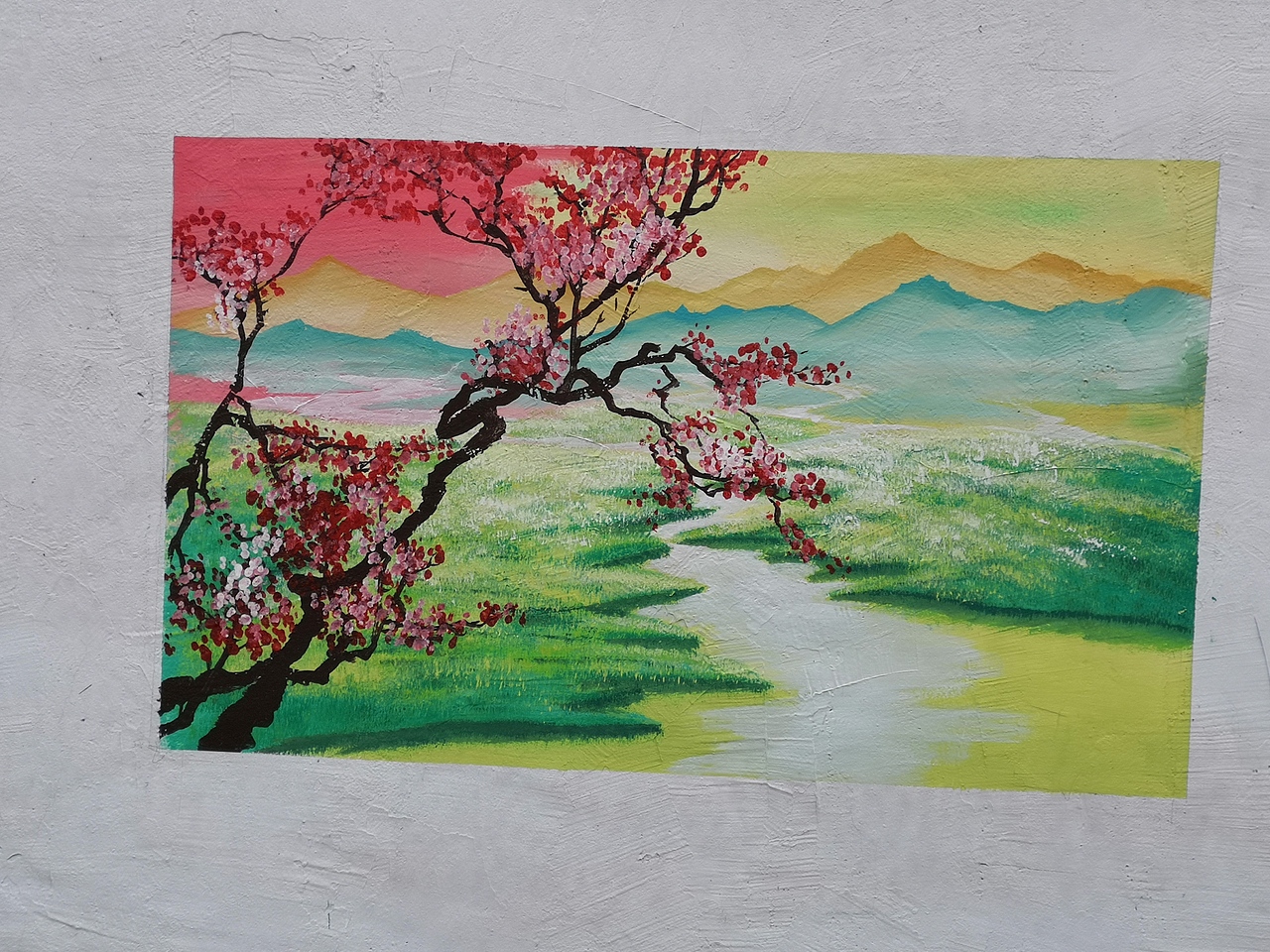 日照文化墙壁画,手绘墙,幼儿园彩绘,墙体彩绘,景观