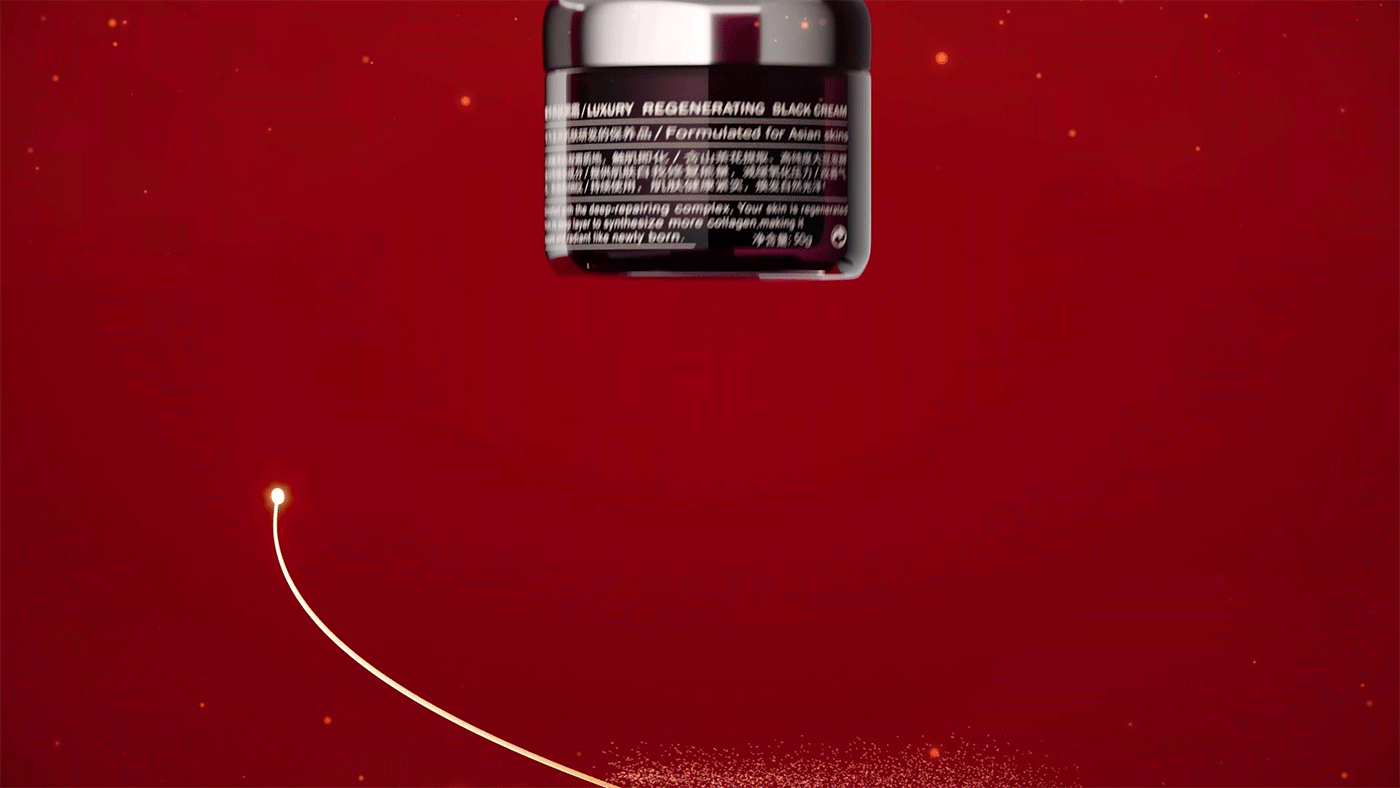 毛戈平美妆化妆品口红粉底面膜喜庆过年节日三维视频