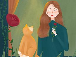 猫和花和我