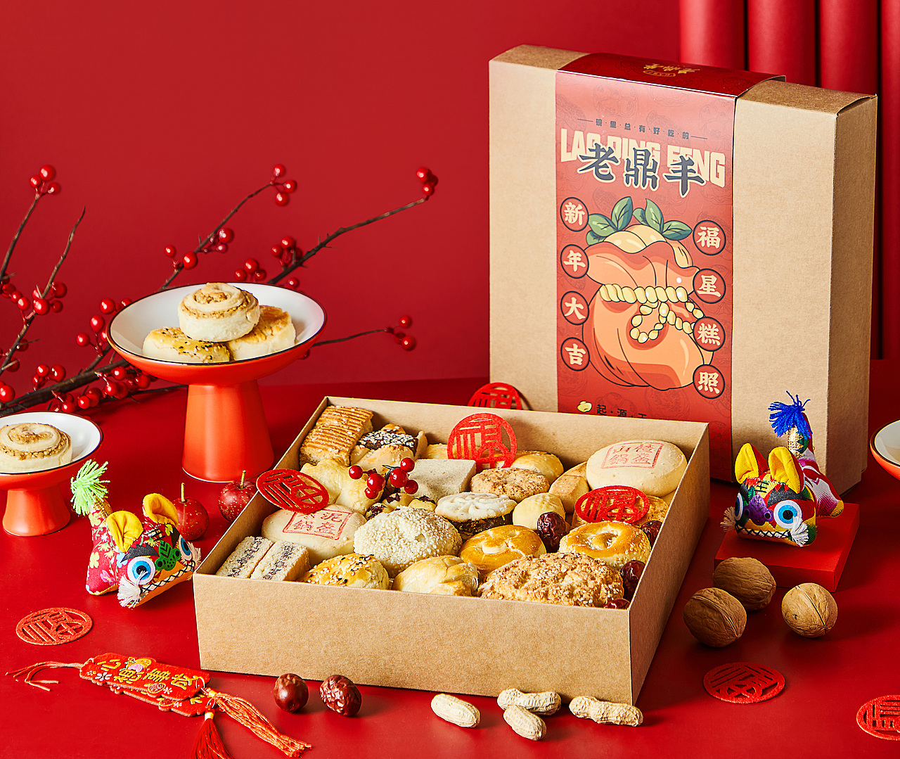 老鼎丰春节物料（图ZMjgyMDM2OTAw） - 包装 - 站酷设计师芝士小奶盖songqi原创素材 - 站酷ZCOOL