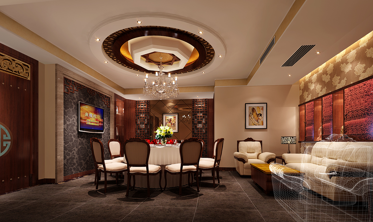 汤善坊酒楼项目 室内设计（图ZODgwNzAxMjQ=） - 家装设计 - 站酷设计师宏泽设计原创素材 - 站酷ZCOOL