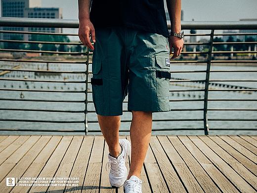 STRETAG潮牌2019夏季新品潮流宽松休闲五分短裤男裤