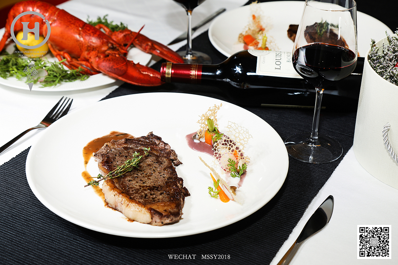 CHI-情人节红酒牛排摄影