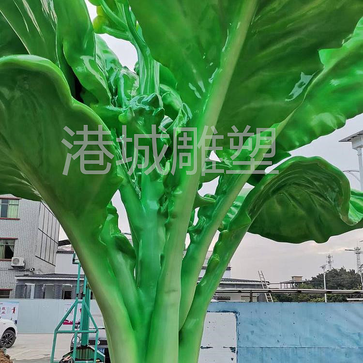 现代农业产业蔬菜培育基地标志玻璃钢菜心雕塑标识摆设