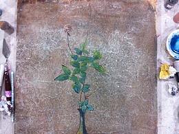 岩彩作品《无名》