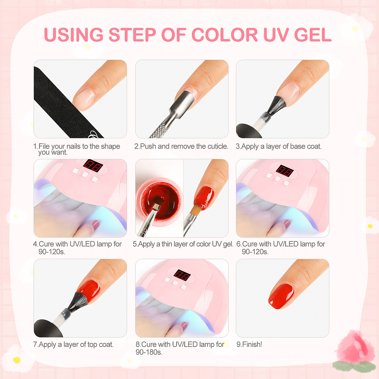 女孩甲油胶UV胶美甲套装指甲油可爱卖点粉嫩嫩日系胶