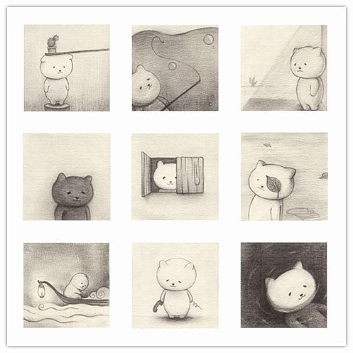 小郁猫（图ZMTA3Nzg1MDk2） - 艺术插画 - 站酷设计师韵如琳子原创素材 - 站酷ZCOOL