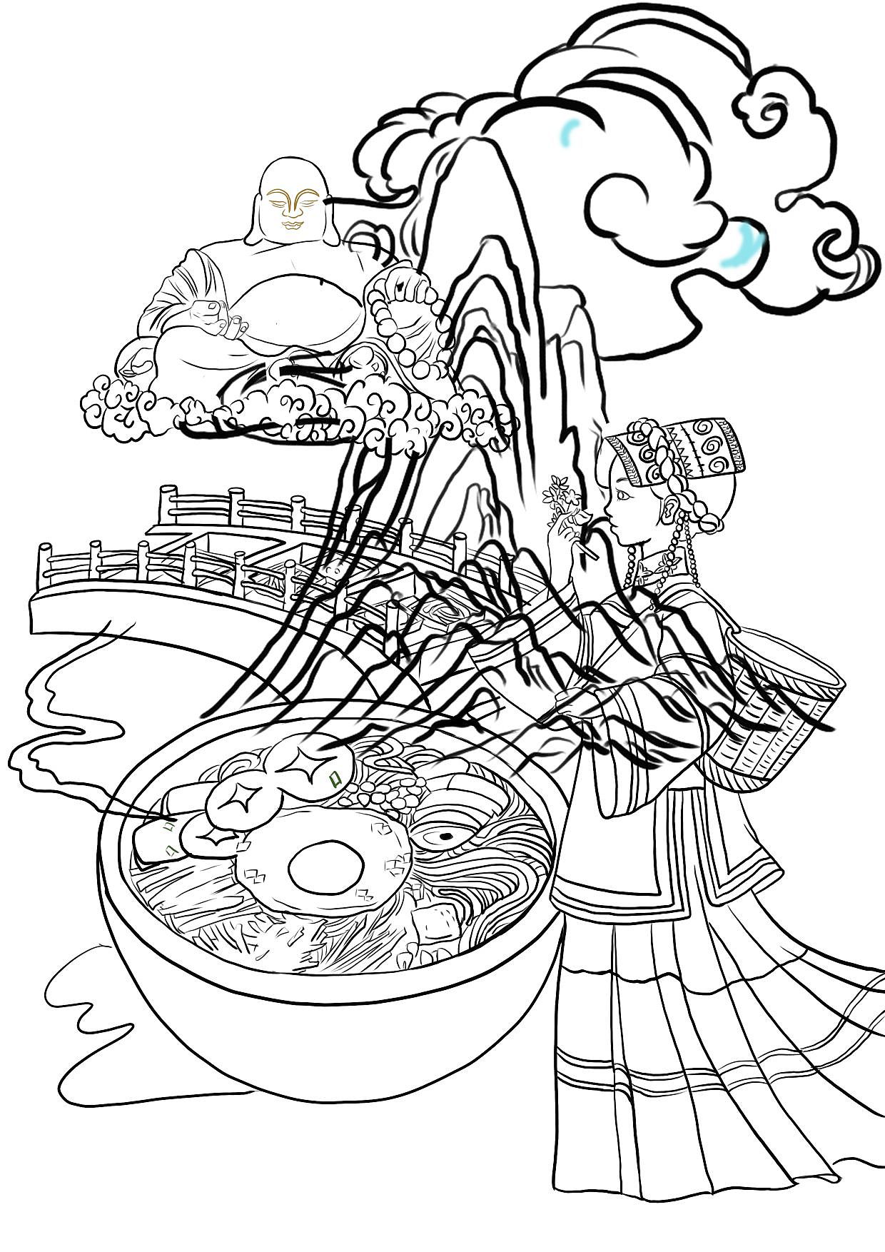 这里是有“味”的地方（云南美食）（图ZMzU3OTU3NjI4） - 创作习作 - 站酷设计师一个小气球原创素材 - 站酷ZCOOL