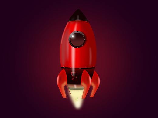 拟物图标-小火箭