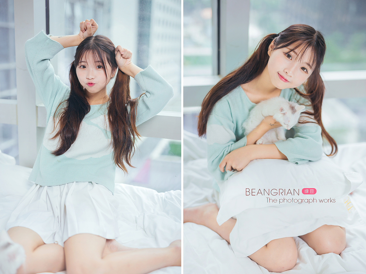 猫与少女（图ZNDEyMjI1MTI=） - 人像摄影 - 站酷设计师绿豆1111原创素材 - 站酷ZCOOL