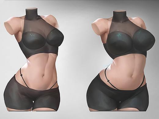 匠人绘教程#女性肚子绘制教程