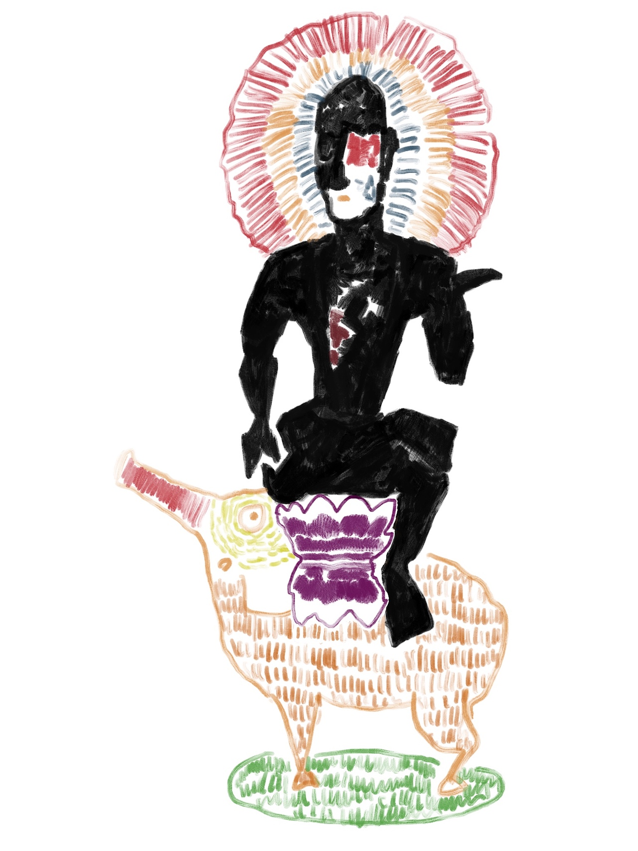 众生相-神与坐骑（图ZMjg2ODk5ODY0） - 艺术插画 - 站酷设计师思想道德小标兵原创素材 - 站酷ZCOOL