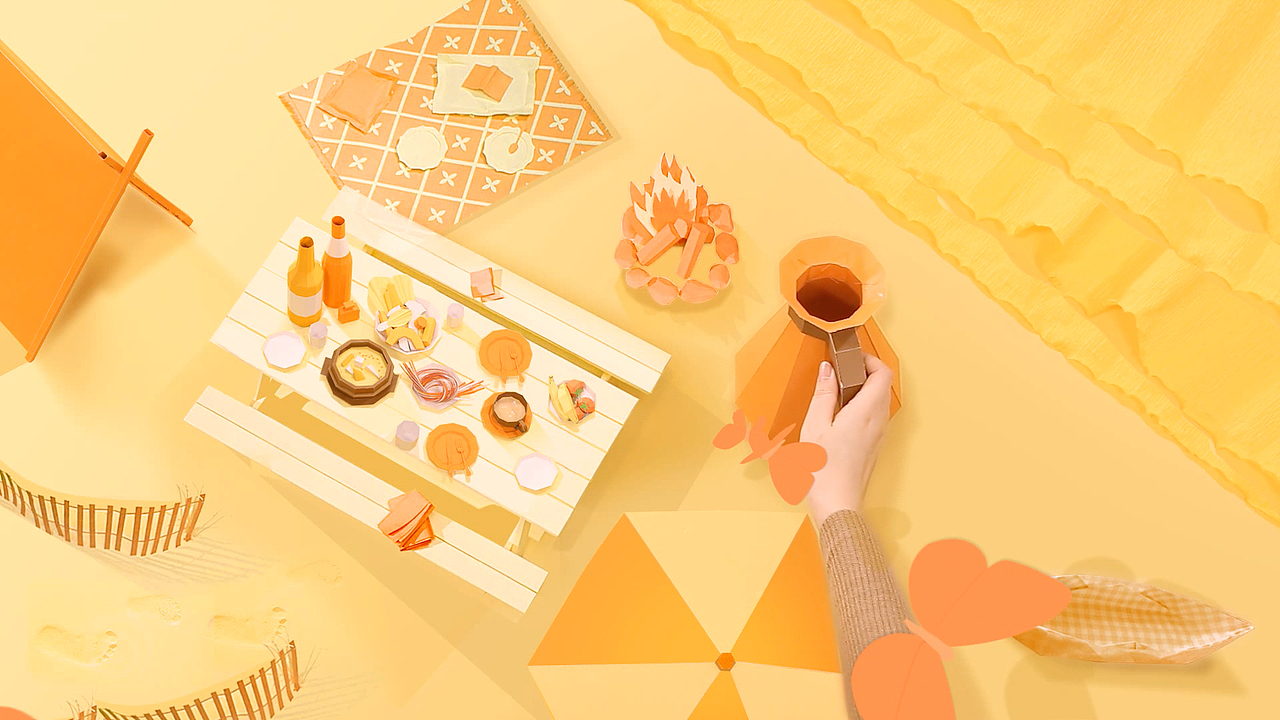 手工纸模动画-生活食品