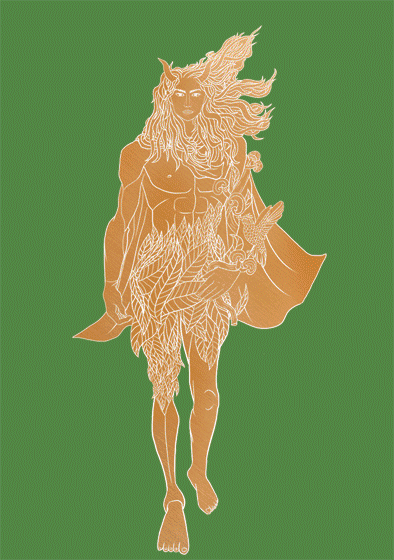 国潮再起之上古大神“神农氏”系列插画设计（图ZMjA2MTAzMjI0） - 创作习作 - 站酷设计师w小鲸鱼原创素材 - 站酷ZCOOL