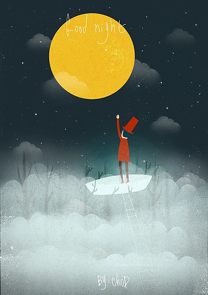 #晚安集#182 爱你!我愿意为你摘下月亮,晚安(文:@月下moon)