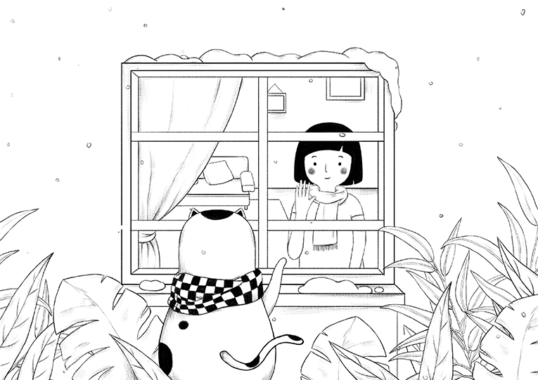 第二天起来,窗外竟然真的变成了一片雪白,
今年杭州的雪意外的挺大呢~<br><br>