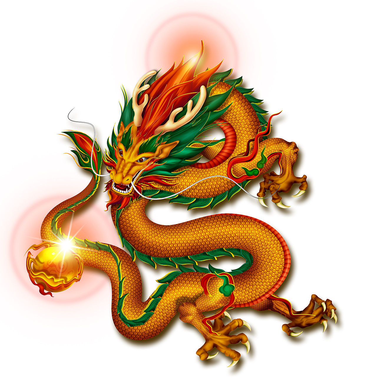 ps绘金色龙(含png源文件)