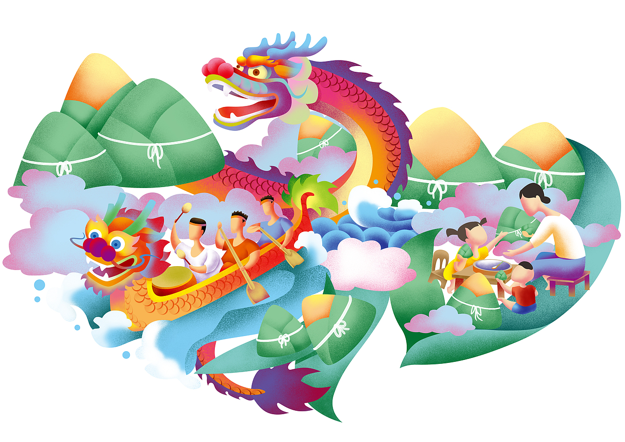 端午（图ZMjEzMzkxNDI4） - 商业插画 - 站酷设计师红入桃腮原创素材 - 站酷ZCOOL