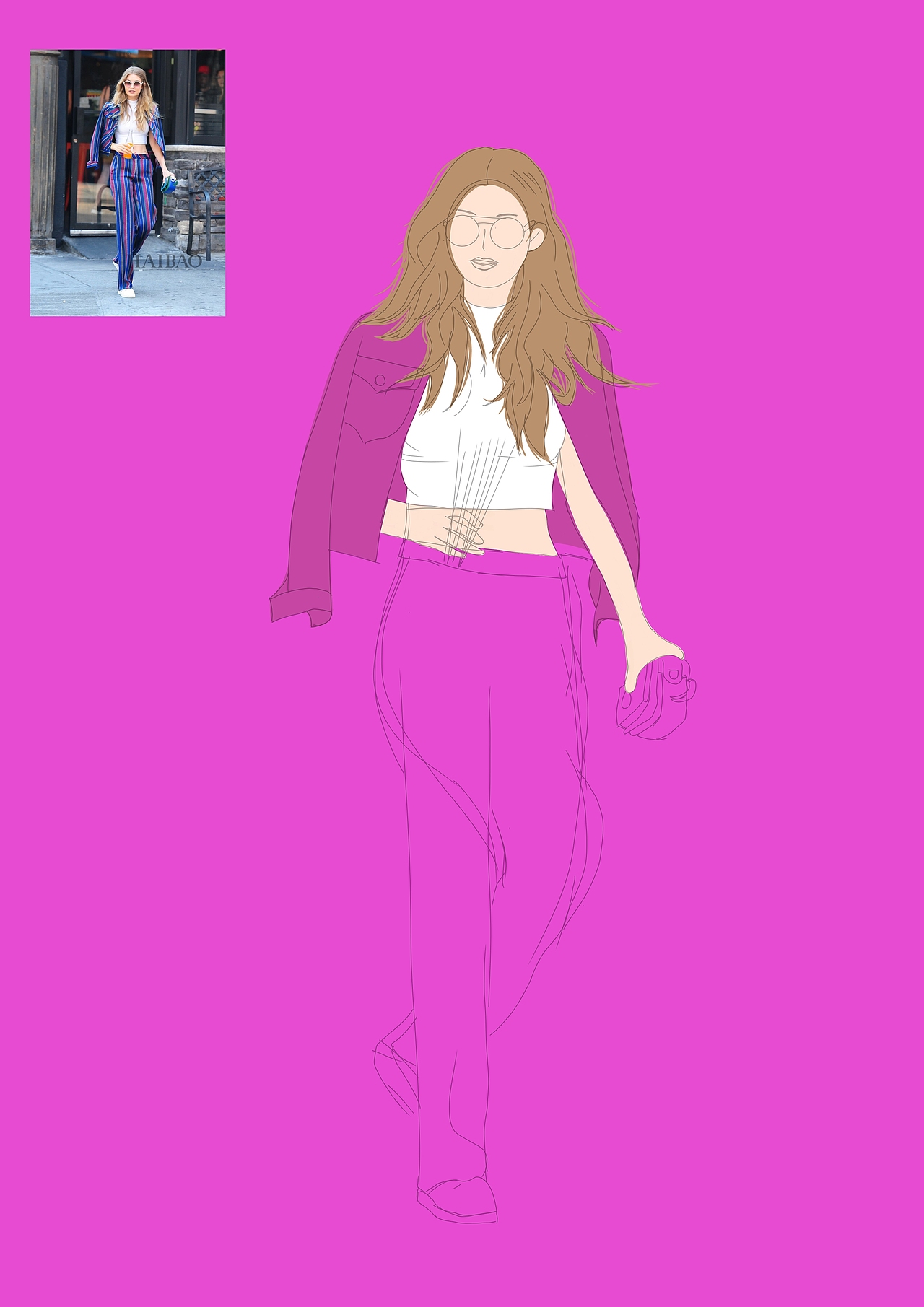 人物转插画（六）（图ZMjIyMDQxMzY4） - 创作习作 - 站酷设计师爱画画的小G原创素材 - 站酷ZCOOL