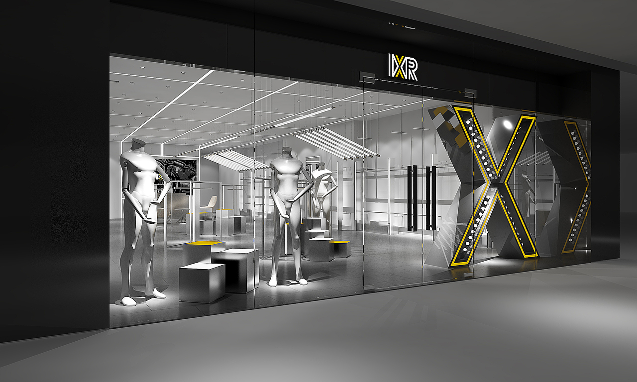 IXR潮牌男装店（图ZMTc3OTI2NDQ4） - 商业空间设计 - 站酷设计师设计师杨俊原创素材 - 站酷ZCOOL