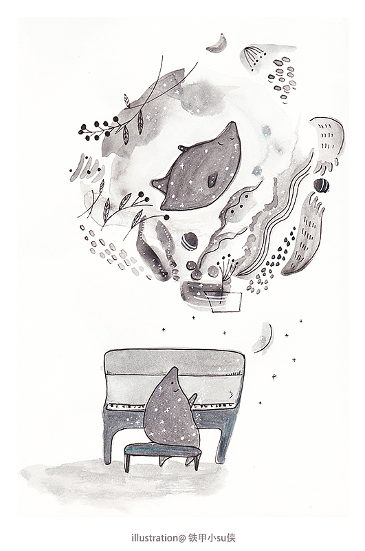 小貘系列创作 - 旅程（图ZOTYwMTMxMjQ=） - 艺术插画 - 站酷设计师铁甲小su侠_原创素材 - 站酷ZCOOL