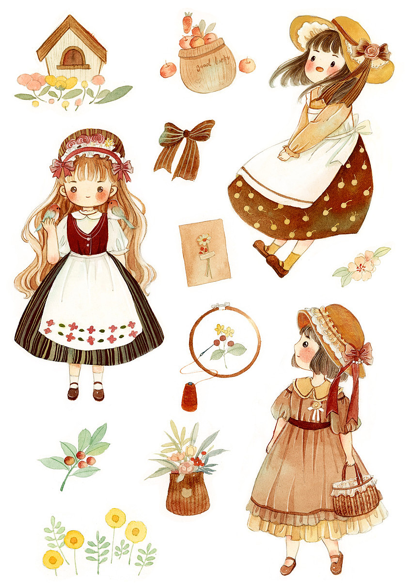 2020插画总结（图ZMjM4NDczNTA0） - 商业插画 - 站酷设计师瑶背背原创素材 - 站酷ZCOOL