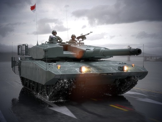 新加坡 豹2SG 主战坦克原创3DCG