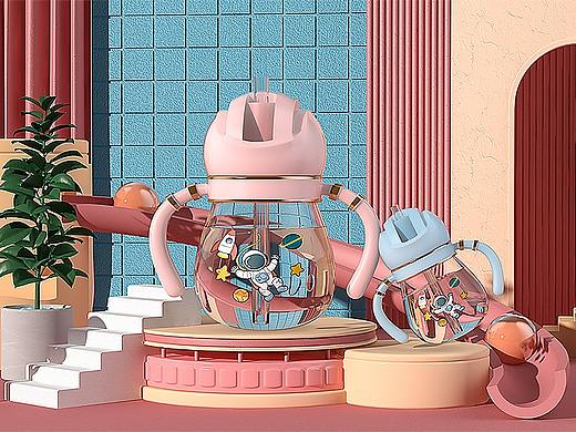 C4D母婴产品海报