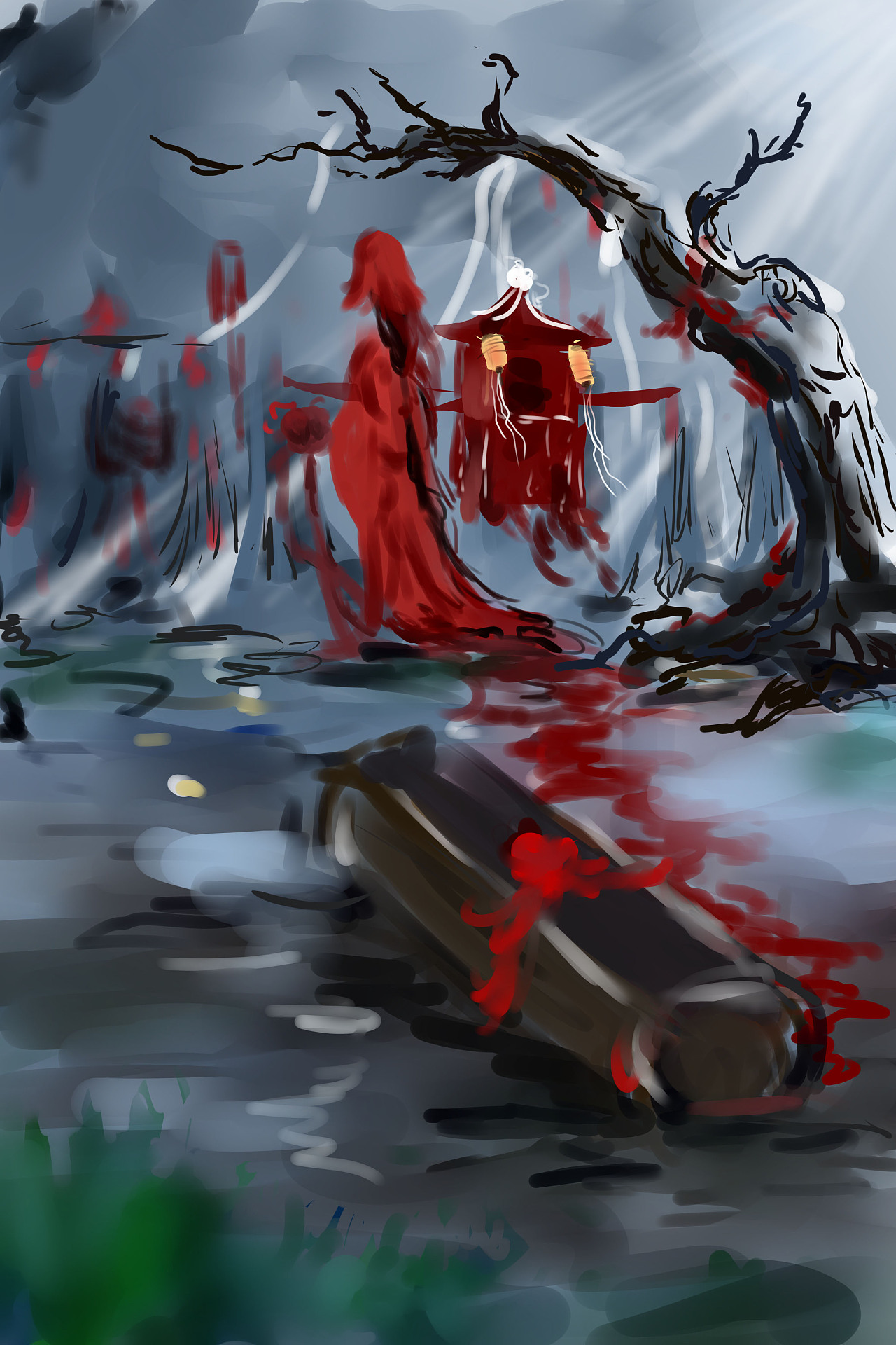 随手一涂,冥婚|插画|概念设定|秃头打工人 - 原创作品 - 站酷 (zcool)