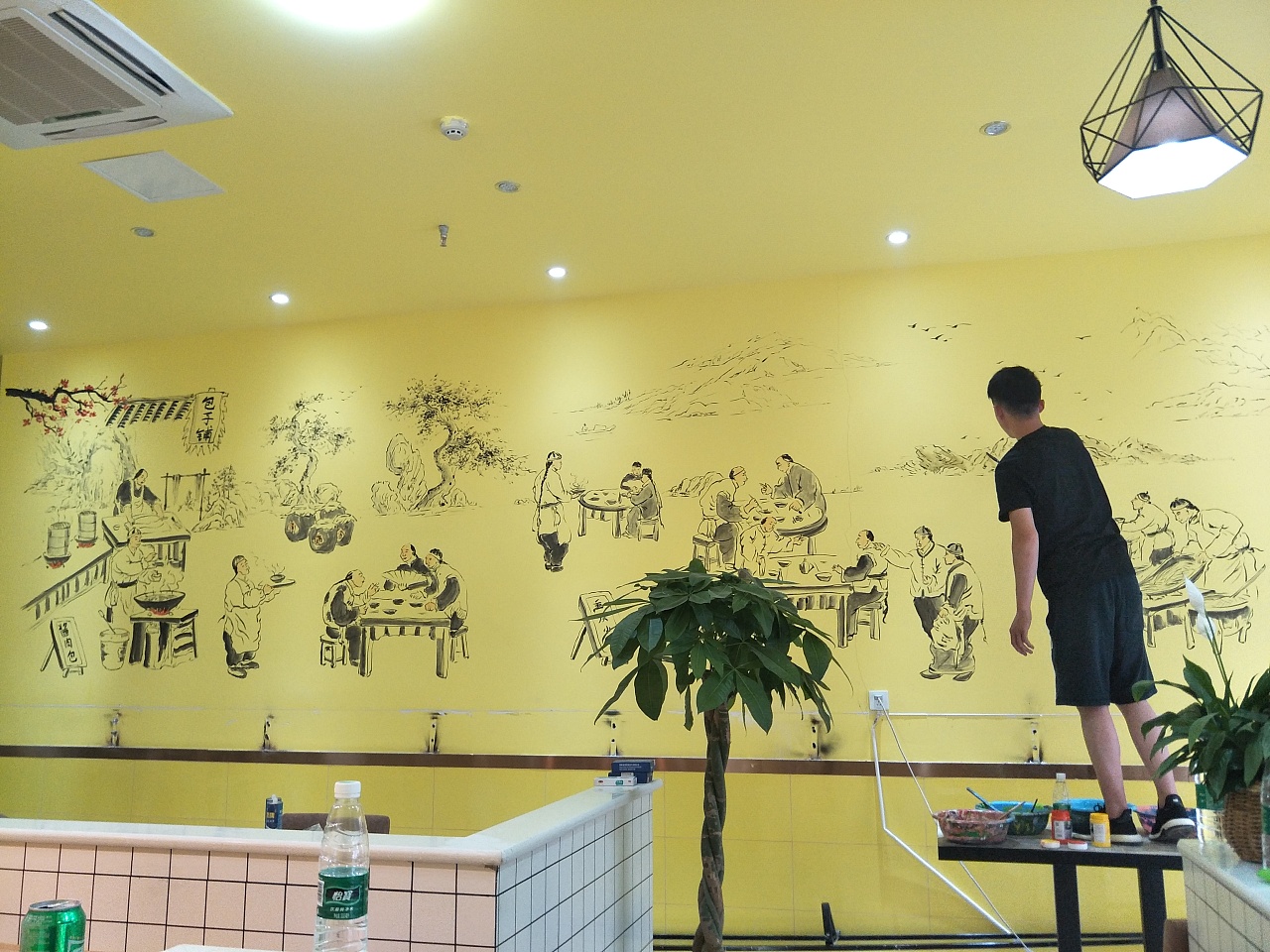 餐饮墙绘 餐厅墙绘 成都墙绘