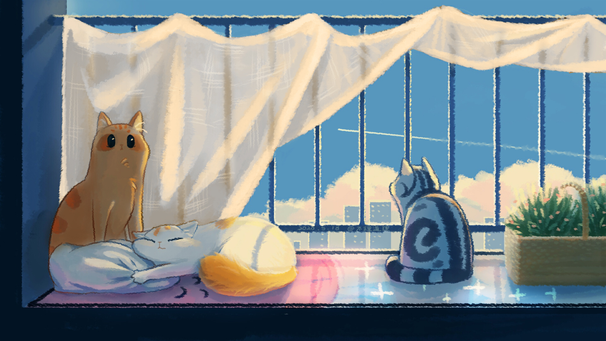 飘窗和猫|插画|概念设定|不理丸碗 - 原创作品 - 站酷 (zcool)