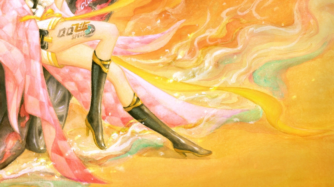 "qq飞车7015劳斯莱斯"小橘子重绘|插画|商业插画