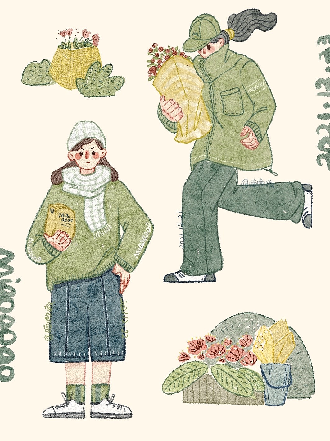 插画人物练习小合集