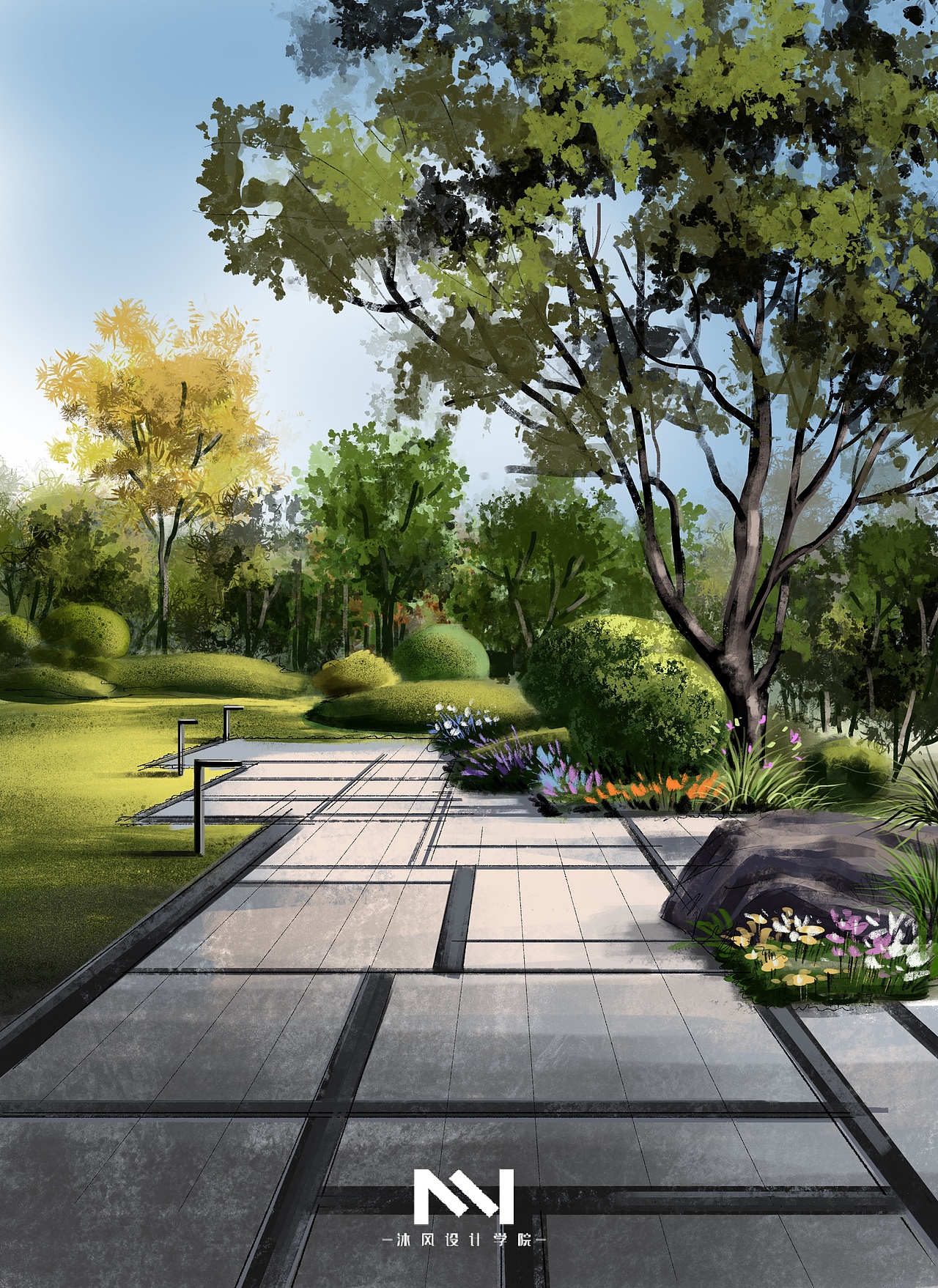 园林景观手绘表现作品学习交流