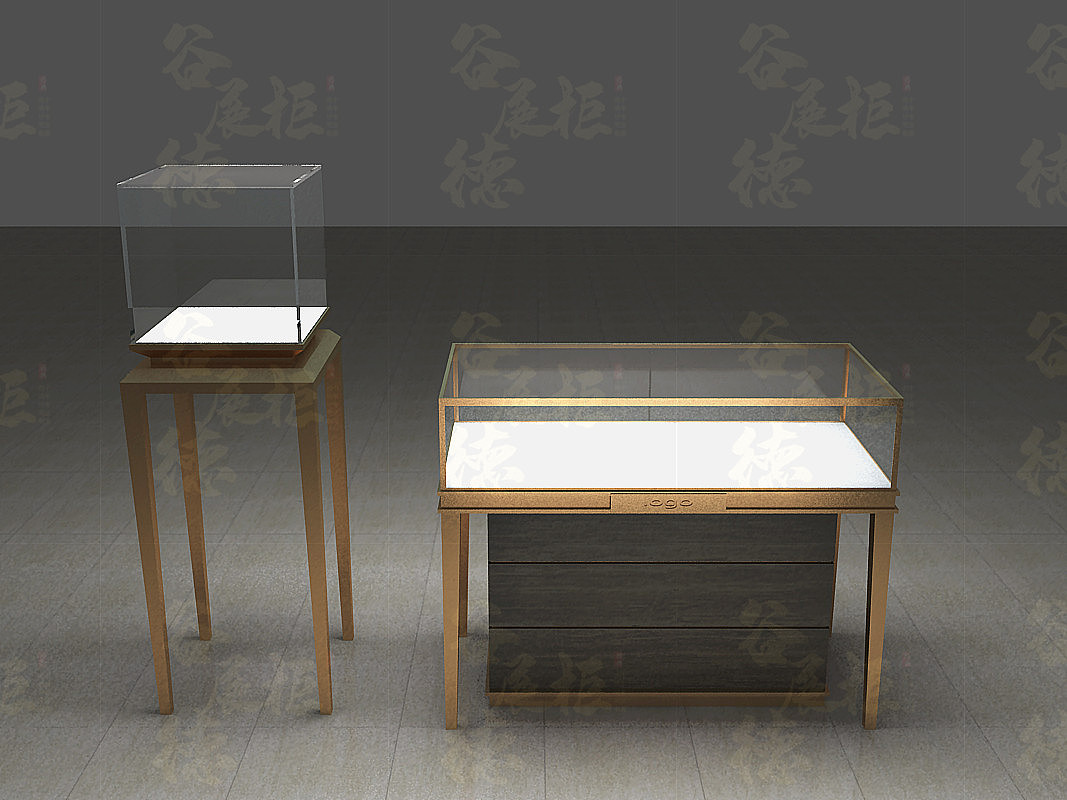珠宝柜台|珠宝展示柜|不锈钢珠宝柜|空间|展陈设计|谷德珠宝展柜