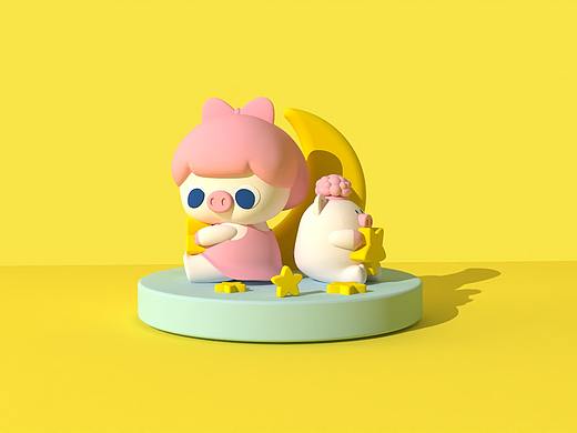 PIGGY SISTER 小猪妹妹（个人主页-ZNTUyODk3MDA=） - IP形象 - 站酷设计师小兔力力和拉拉原创素材 - 站酷ZCOOL