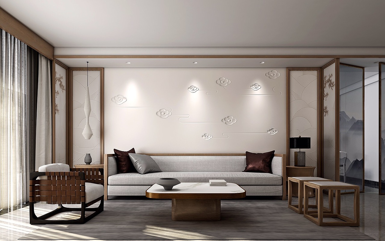 当极简空间融入中式元素 | 骆宏利（图ZMTkyNTY1NDE2） - 家装设计 - 站酷设计师骆宏利原创素材 - 站酷ZCOOL