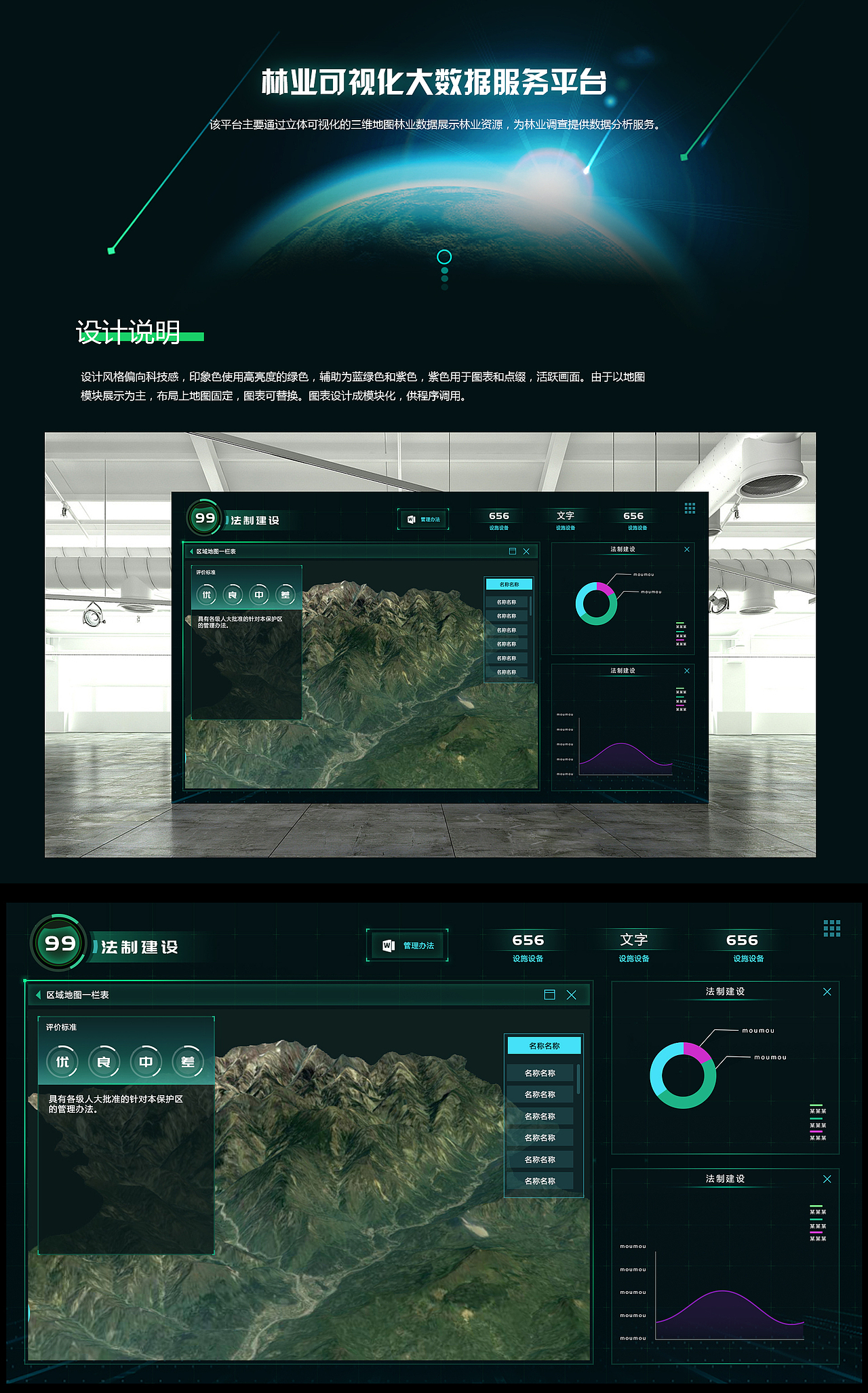 林業(yè)數(shù)據(jù)分析平臺(tái)（圖ZMTI3NDI5ODI0） - 軟件界面 - 站酷設(shè)計(jì)師lianganqingfeng原創(chuàng)素材 - 站酷ZCOOL