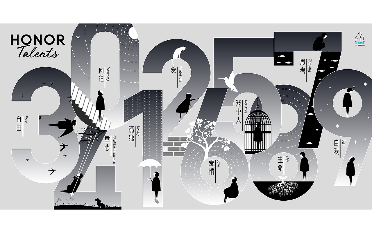 《十个我》-2020荣耀全球设计大赛-全球总冠军作品（图ZMjg2MDYxOTg4） - 软件界面 - 站酷设计师喝开水的鱼原创素材 - 站酷ZCOOL