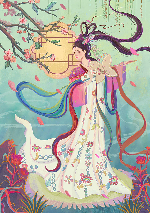 古风线性人物插画作品分享