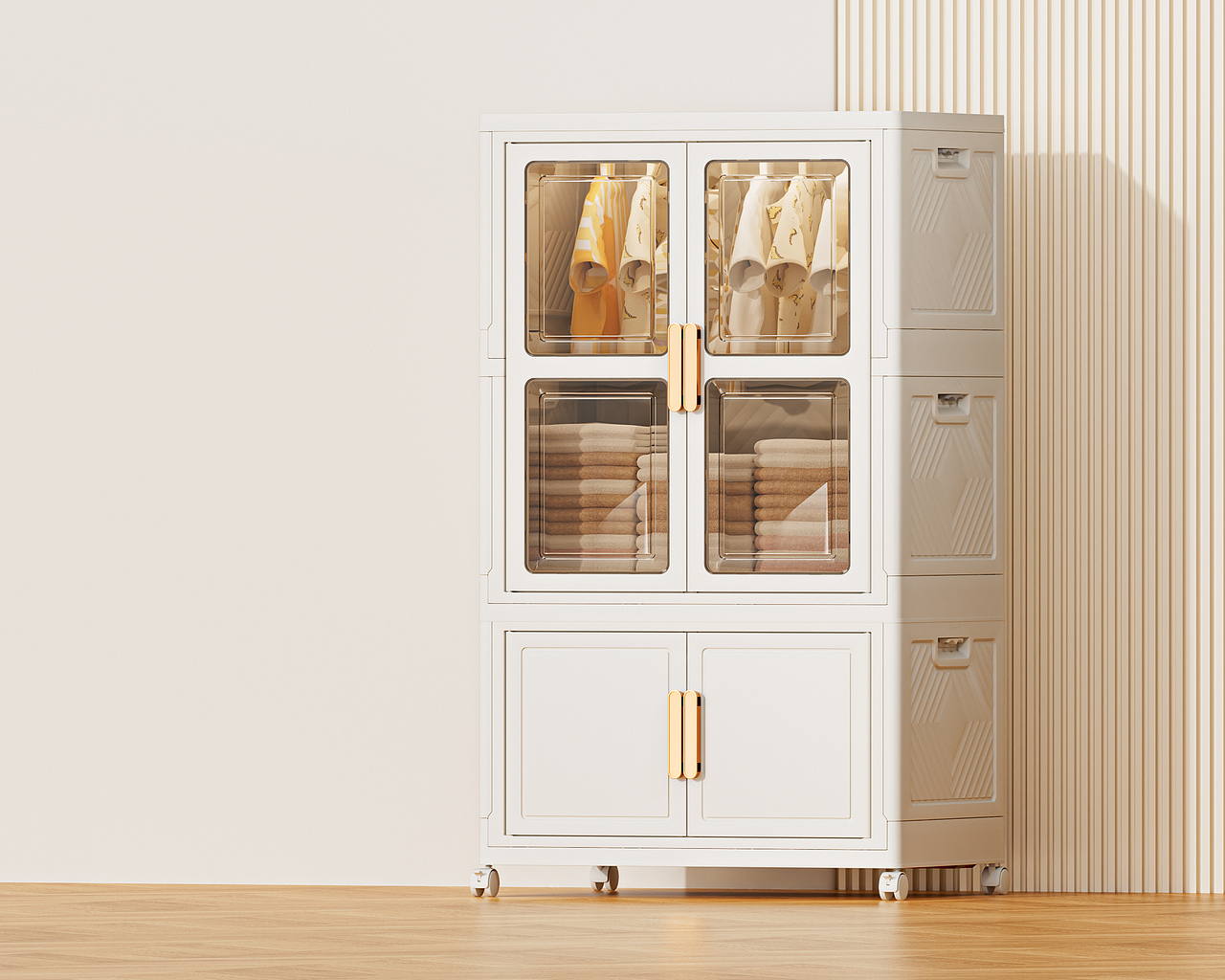 儿童衣柜产品渲染