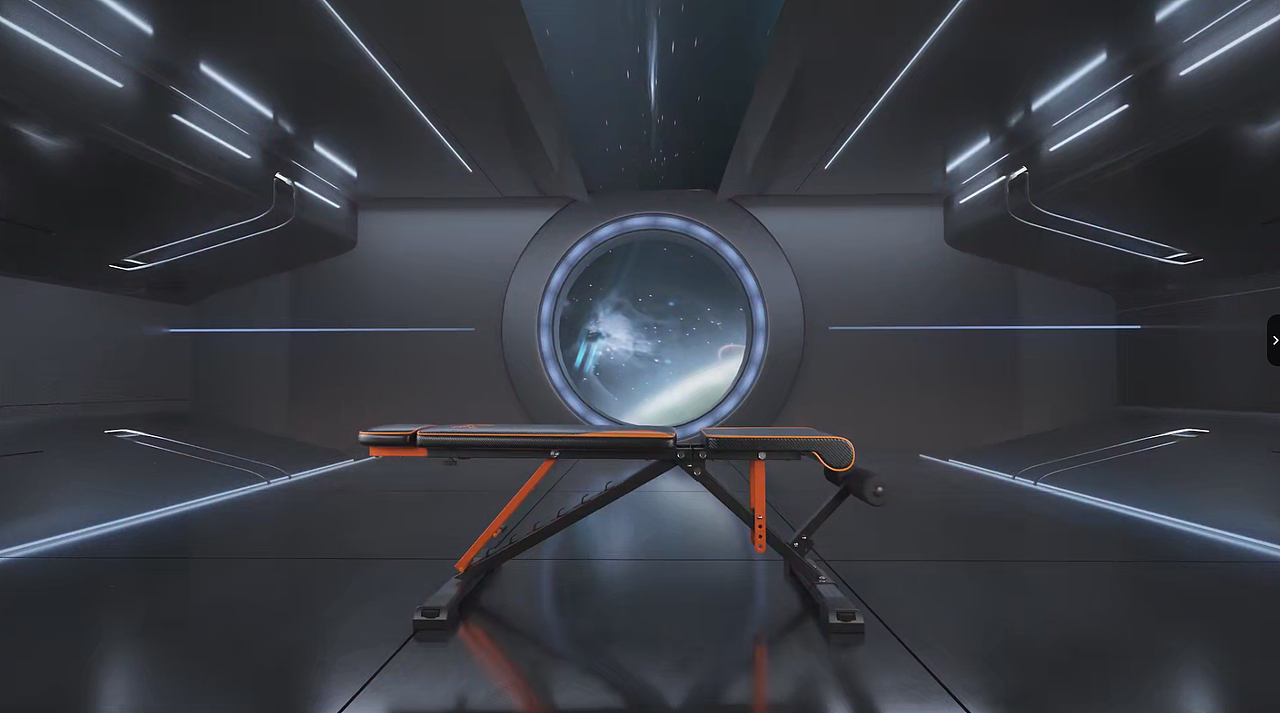 哑铃凳3D动画视频