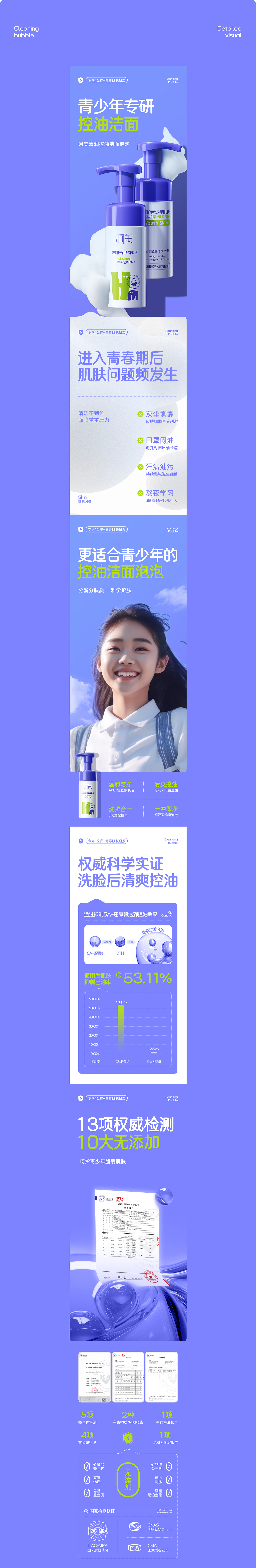 呵美-轻润控油洁面泡泡详情（图ZMzUyMjYzNzA0） - 电商 - 站酷设计师00凌飞飞原创素材 - 站酷ZCOOL